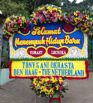 Bunga Papan Wedding Istimewa (Ukuran 2×1 M)